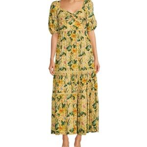 Maison Tara Floral Print Maxi Dress